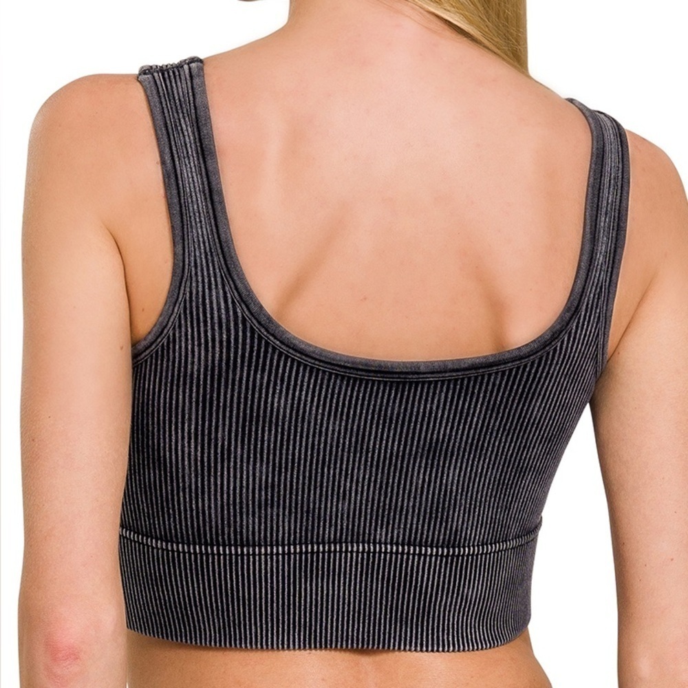“ Aurora Bralette ” Cropped Ribbed Tank | Various Colors - Picture 8 of 10